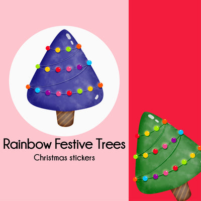 Rainbow Festive Trees
