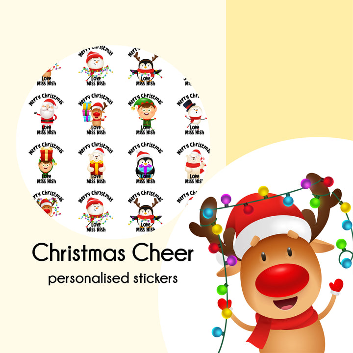 Christmas Cheer  |  Personalised Christmas Stickers