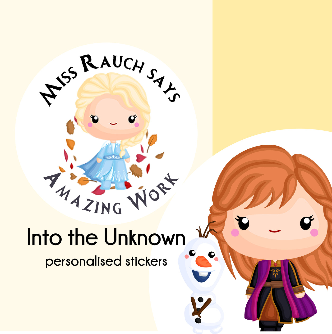 Into the Unknown  |  Personalised Merit Stickers