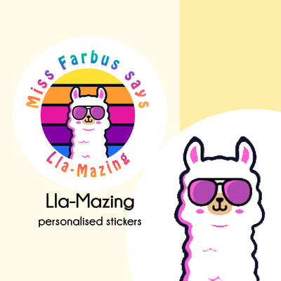 Personalised Teacher stickers - Lla-Mazing
