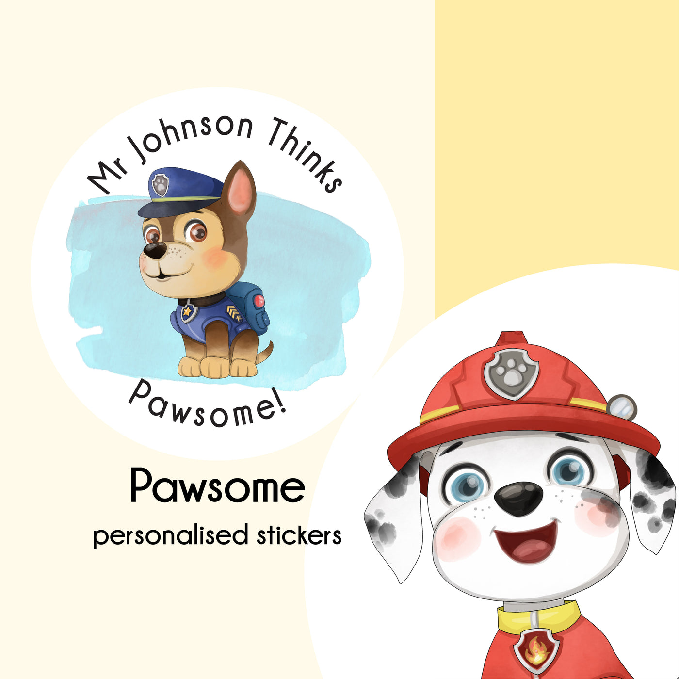 Pawsome   |  Personalised Merit Stickers